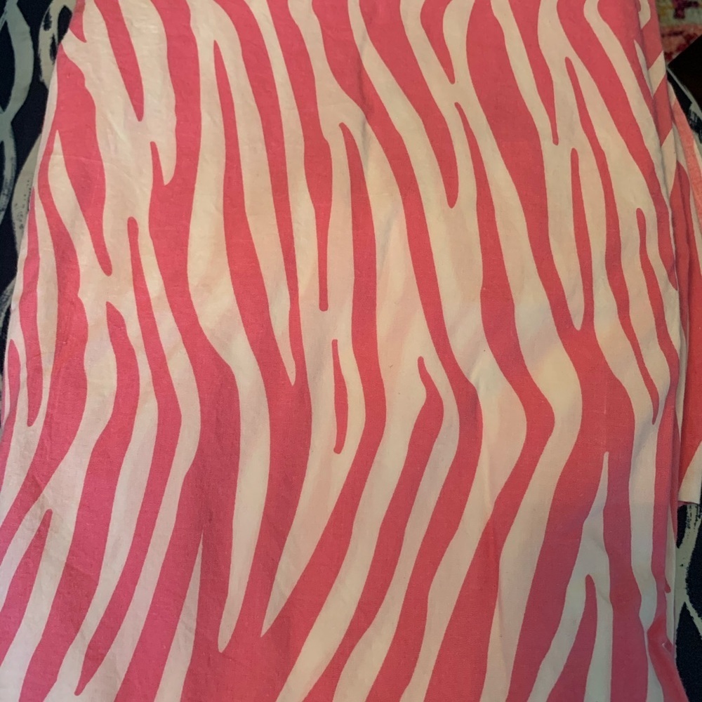 Pottery Barn Teen Pink Zebra Print Flat Sheet Twin